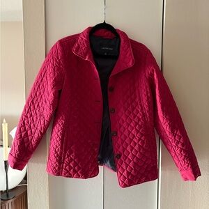 Lands' End Womens Quilted Red Jacket